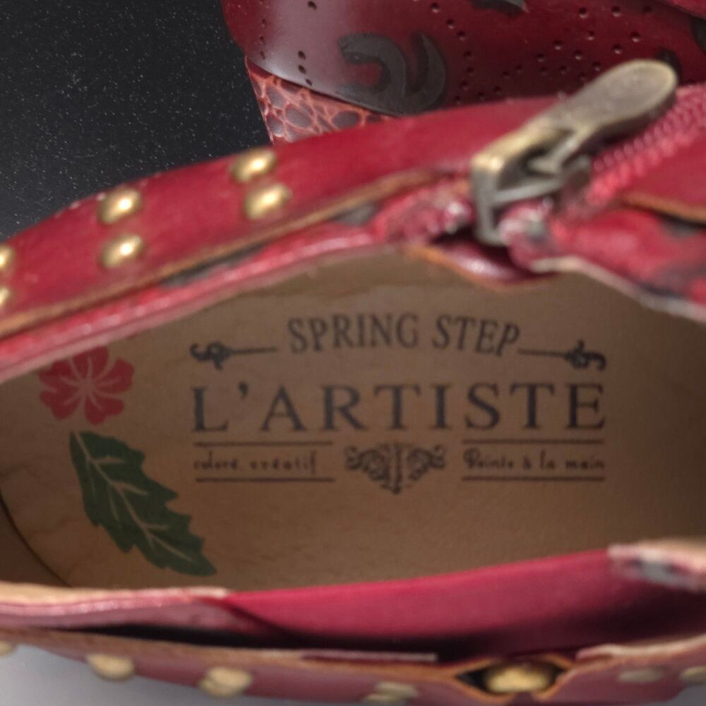 L'Artiste Spring Step Mahogany Boots Whimsigoth Moody Size 39 8.5 Excellent - Picture 4 of 13